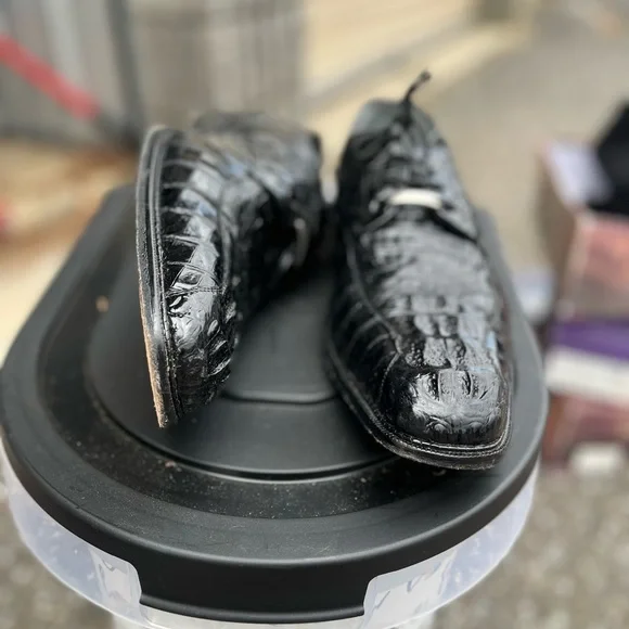 Belvedere | Shoes | Belvedere Mens Black Genuine Crocodile  display picture 3